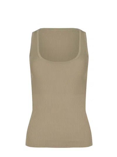 Max Mara "ghiro" Tank Top In Gray