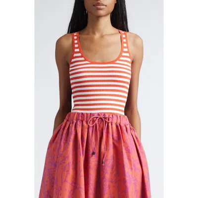 Max Mara Ghiro Variegated Rib Tank In Multi