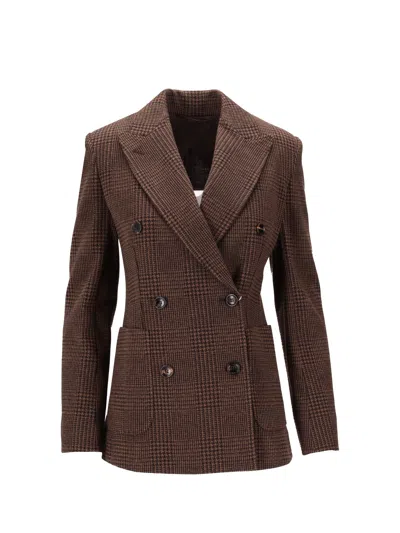Max Mara Giacca In Jersey In Brown