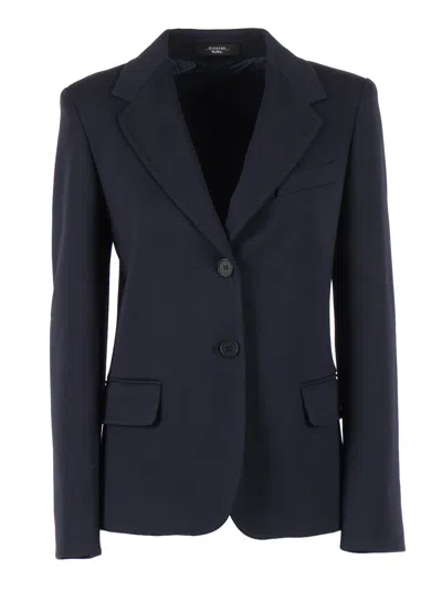 Max Mara Weekend Giacca In Jersey Ginnasta In Blue
