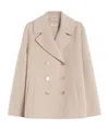 Max Mara Wool Broadcloth Jacket In Neutral