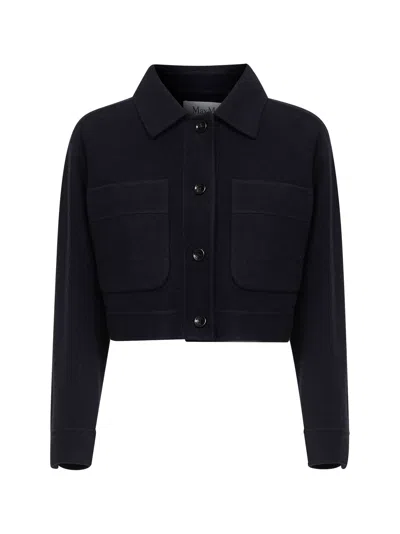 Max Mara Giacca In Jersey In Black