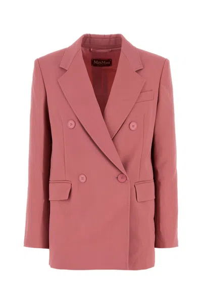 MAX MARA GIACCA LAMELLA IN LANA ROSA  DONNA