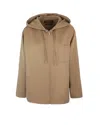 Max Mara Giacca Mina Cammello In Burgundy