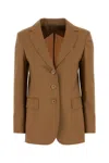 Max Mara Camel Wool Blend Nice Blazer In Brown