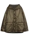 Max Mara Giacca Reversibile Imbottita In Tela In Green