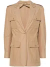 MAX MARA Giacca Sahariana In Canvas Antigoccia