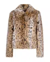 Max Mara Giacca Uta In Ecopelliccia Leopardata In Brown