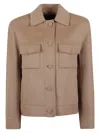 Max Mara 'cles' Belted Coat In Brown