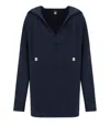 Max Mara Giallo Blue Hoodie In Blue