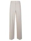 Max Mara Sequoia Linen Wide Pants In Beige