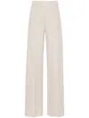 Max Mara Sequoia Linen Wide Pants In Neutrals