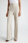 Max Mara Wide-leg Cotton Trousers In Beige