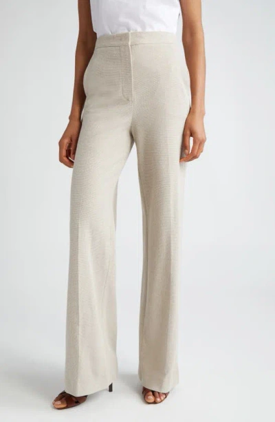 Max Mara Wide-leg Cotton Trousers In Ivory