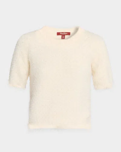 Max Mara Giara Embellished Eyelash Knit Sweater In Multi