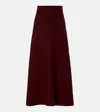 Max Mara Giberna Wool And Cashmere Maxi Skirt In Animal Print
