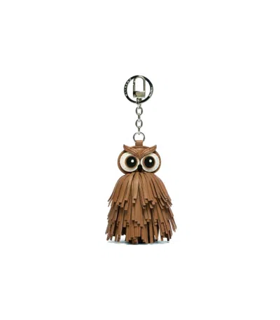 Max Mara Gigante Owl Brown Keychain