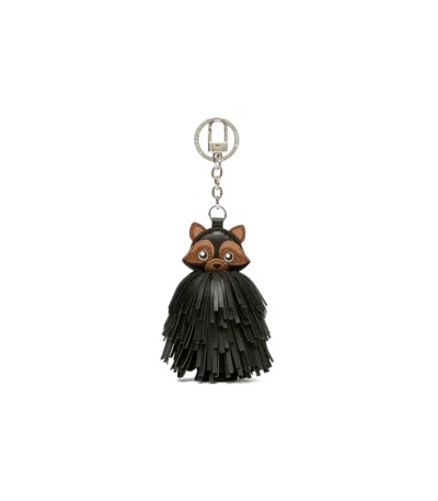 Max Mara Gigante Raccoon Black Keychain