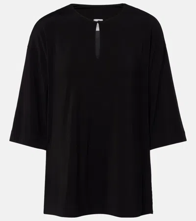 Max Mara Giglio Keyhole Oversized Top In Black