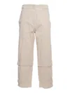 Max Mara Gilbert Cropped Cotton Trousers In Beige