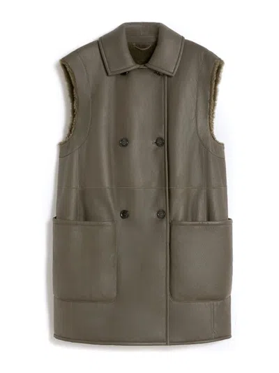 Max Mara Gilet Brianza1234 Verde In Green