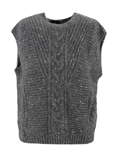 Max Mara Gilet In Gray
