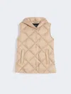 Max Mara Gilet In Water-repellent Tech Fabric In Neutral