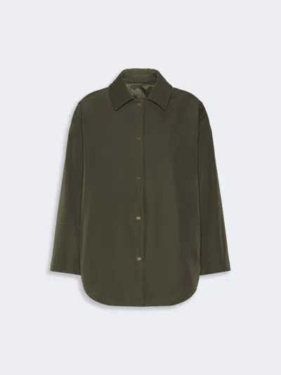Max Mara Gilet Rembourrée Réversible En Radzmir Et Toile Déperlante In Green