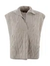 Max Mara Knitted Polo Shirt In Neutral