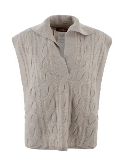 Max Mara Gilet In Neutral