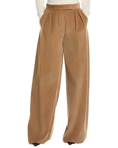 Max Mara Gilly Wide Leg Corduroy Pant In Brown