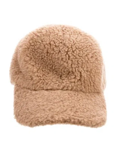 Pre-owned Max Mara Gimmy Teddy Baseball Cap In Neutrals