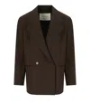 Max Mara Ginseng Brown Single-breasted Blazer In Brown