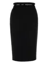 Max Mara Ginseng Midi Skirt In Black