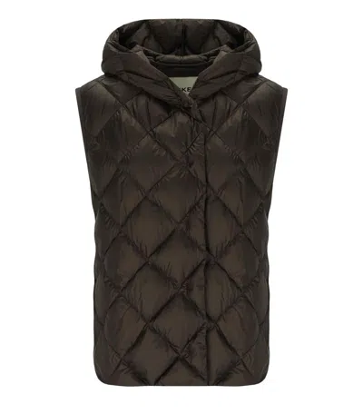 Max Mara Giochi Brown Padded Gilet  Weekend In Black