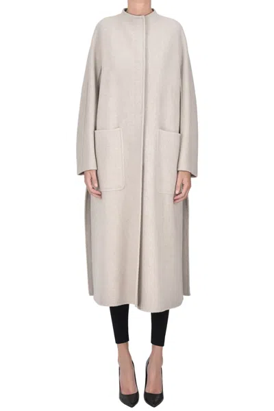 Max Mara Gioioisa Cashmere Coat In Gray