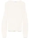 Max Mara Gioiosa Ribbed Cotton Sweater In Neutrals