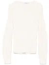 Max Mara Gioiosa Ribbed Cotton Sweater In Neutrals
