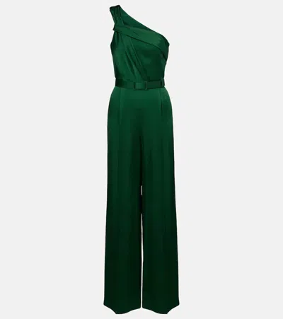 Max Mara Studio Gioire One-shoulder Jumpsuit In Green
