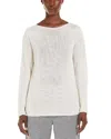 Max Mara Giolino Linen Crewneck Sweater In Ecru