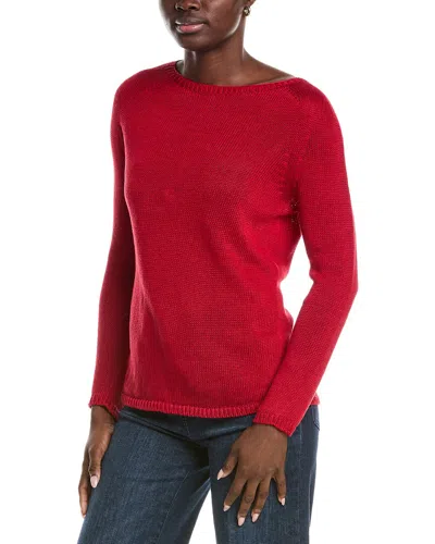 Max Mara Giolino Linen Sweater In Red