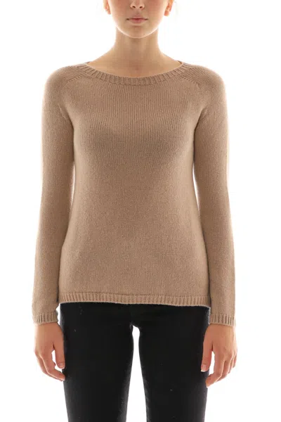 Max Mara Giorgio Sweater In Camel Cashmere In Brown