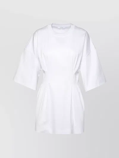 Max Mara 'giotto' T-shirt Flared Hem In White