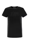 Max Mara Embellished Round Neck Top With Graphic Detail In Black