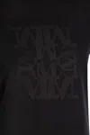 Max Mara Embellished Round Neck Top With Graphic Detail In Black