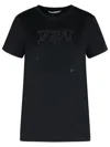 Max Mara Embellished Round Neck Top With Graphic Detail In Black