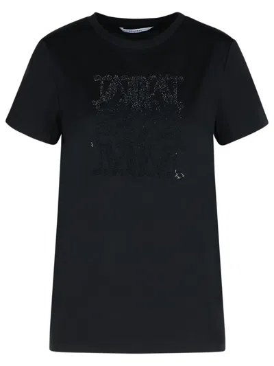 MAX MARA MAX MARA GIOVANE' BLACK COTTON T-SHIRT