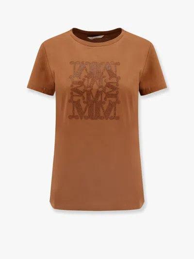 Max Mara Giovane Strass T-shirt In Brown