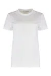 Max Mara Crew Neck Cotton T-shirt By Mango In White