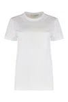 Max Mara Crew Neck Cotton T-shirt By Mango In White